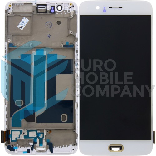 OnePlus 5 Display + Digitizer + Frame - White