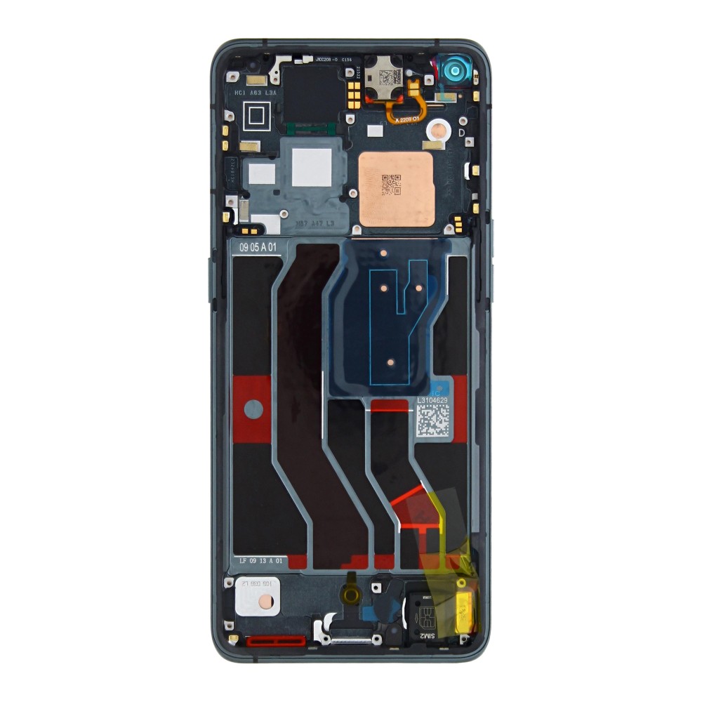 Oppo Find X3 Pro (CPH2173) Display Complete + Frame (4906614) - Gloss Black