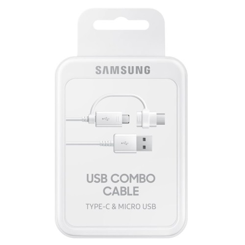 Samsung Combo Cable EP-DG930DWEGWW - USB-C & MicroUSB - 1.5m - White
