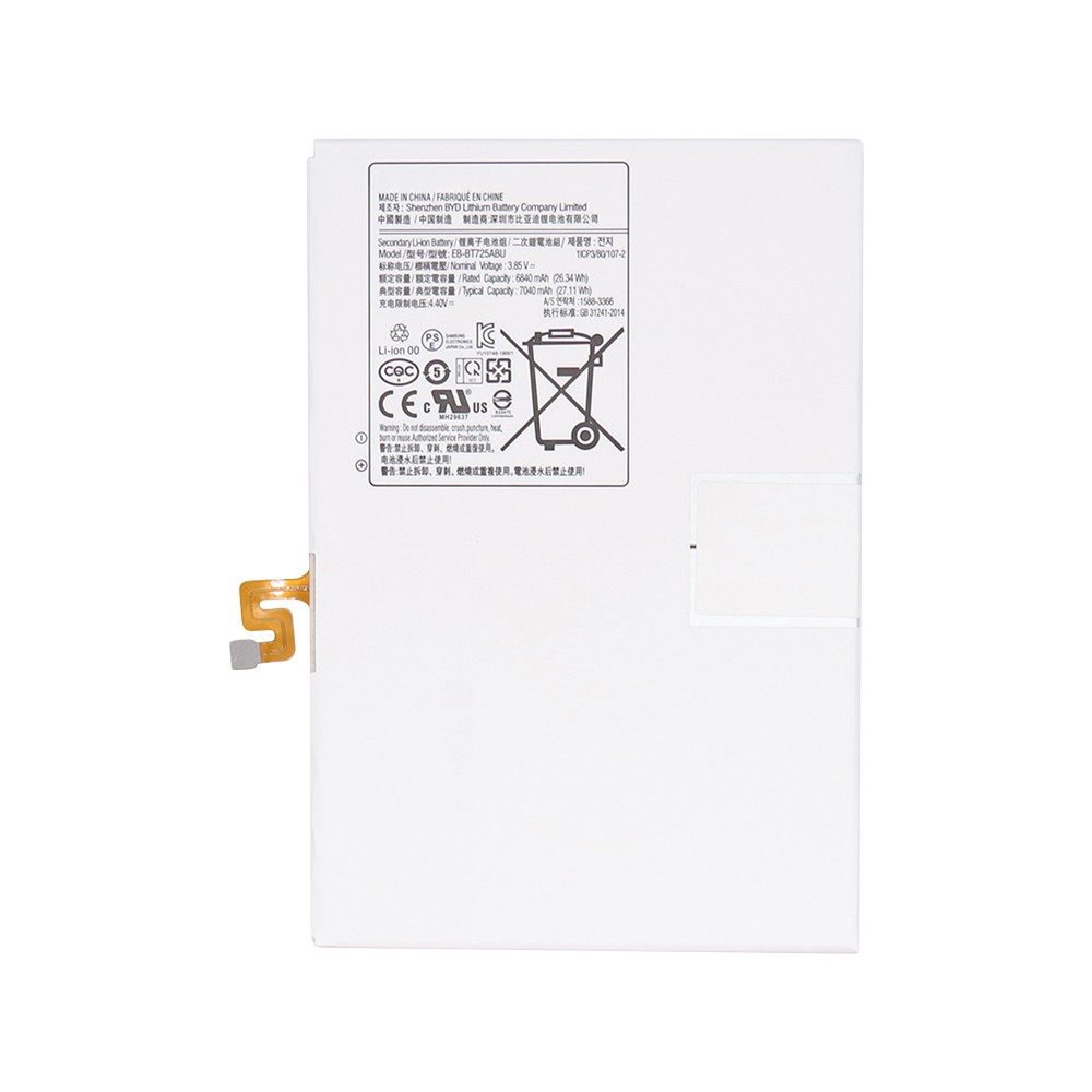 Samsung Galaxy Tab S6 Lite (SM-P610/SM-P615) Galaxy Tab S6 (SM-T860/SM-T865) Battery EB-BT725ABU - 7040mAh
